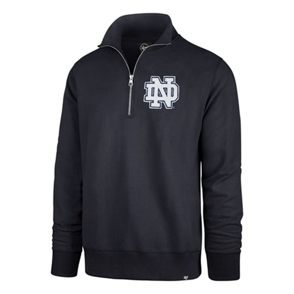 Notre Dame Navy Pullover Embroidered Men's Small 1/4 Zip Fleece Fighting Irish